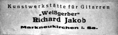 Zettel der Gitarre Op.-Nr. 2542 (Privatbesitz); Wiener Modell, ohne Datierung