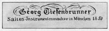 Schlagzither, Georg Tiefenbrunner, Mnchen 1850; Reproduktion nach Kinsky 1912