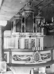 Kirche Klinga, Orgel Christian Schmidt 1744. Aufnahme aus dem Jahre 1939. Nachlass Paul Rubardt